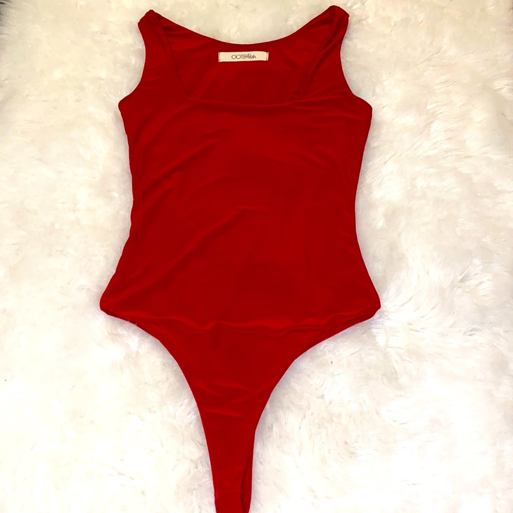 Red body suit